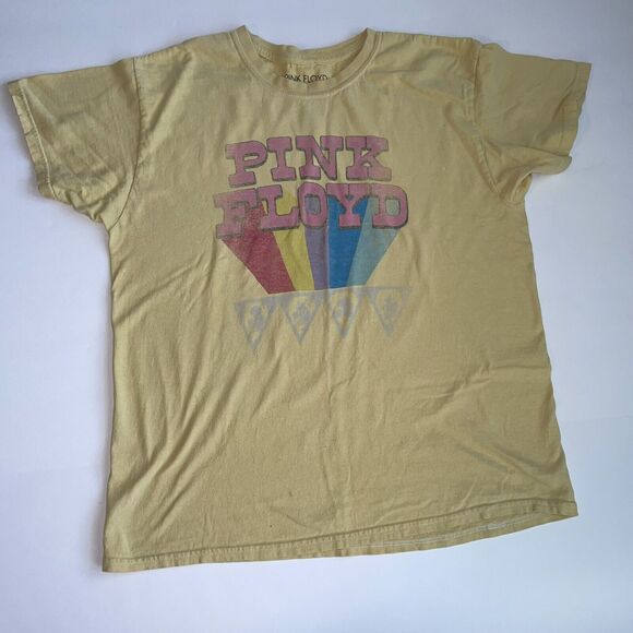 Pink Floyd Dark Side of the Moon Tour T-shirt M/L Yellow Band Tee Short Sleeve - Picture 1 of 6